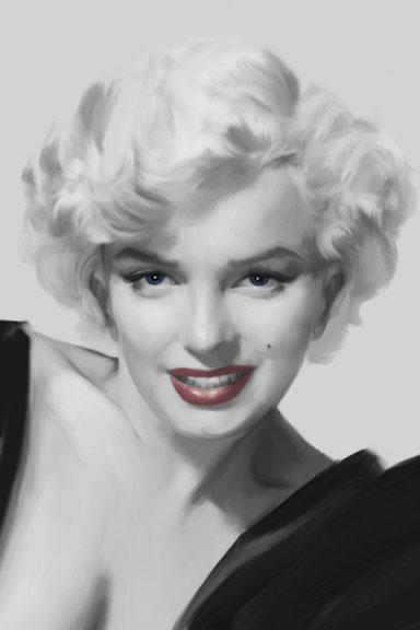 Marilyn Monroe Red Lips Portrait Nr. 8