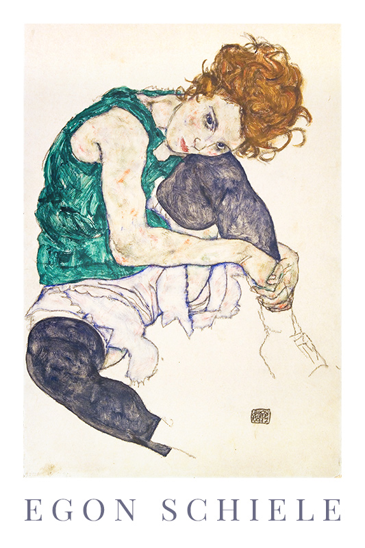 Egon Schiele - Seated Woman with Legs Drawn Up
