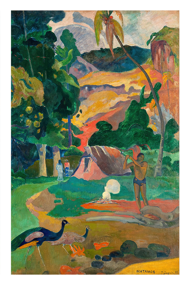 Paul Gauguin - Matamoe (Death), Landscape with Peacocks