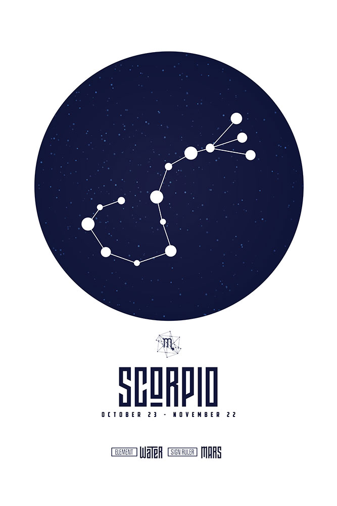 Sternzeichen Skorpion Poster