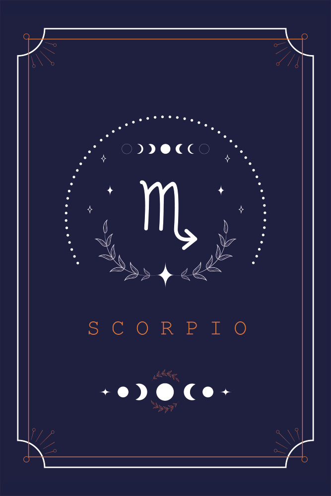 Sternzeichen Skorpion Poster dunkel