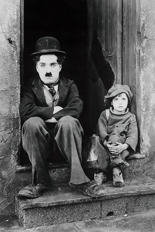 Charlie Chaplin Werbefoto aus dem Film "The Kid" (1921)